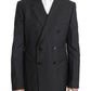 Dolce & Gabbana Elegant Gray Double Breasted Wool Silk Suit