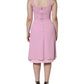 Dolce & Gabbana Pink A-line Flare Viscose Sleeveless Dress