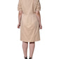 Moschino Beige Cotton Short Sleeve Knee Length Dress