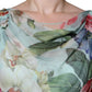 Dolce & Gabbana Multicolor Floral Silk Long Gown Dress