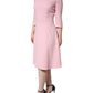 Dolce & Gabbana Pink A-line Viscose 3/4 Sleeves Dress