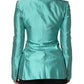 Dolce & Gabbana Metallic Green Single Breasted Blazer Jacket