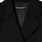 Dolce & Gabbana Black Double Breasted Trench Coat Jacket