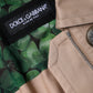 Dolce & Gabbana Beige Cotton Long Sleeve Collared Coat Jacket