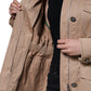 Dolce & Gabbana Beige Cotton Long Sleeve Collared Coat Jacket