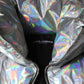 Dolce & Gabbana Silver Iridescent Puffer Full Zip Coat Jacket