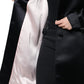 Dolce & Gabbana Black Polyester Organza Belted Coat Jacket