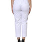 Dolce & Gabbana White Cotton Mid Waist Tapered Denim Jeans