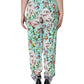 Dolce & Gabbana Green Floral Mid Waist Jogger Women Pants