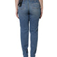 Emporio Armani Blue Washed High Waisted Skinny Women Denim Jeans