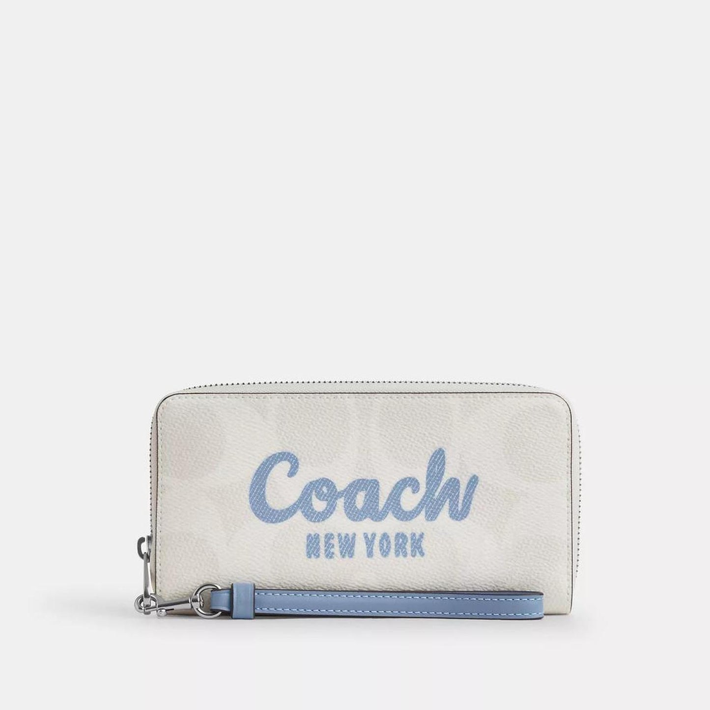 Long Zip Around Wallet In Signature Canvas With Coach Graphic