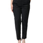 Dolce & Gabbana Black High Waist Tapered Women Pants