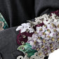 Dolce & Gabbana Gray Hydrangea CollegeStudded Floral Sweater