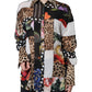 Dolce & Gabbana Multicolor Patchwork Silk Collared Blouse Top