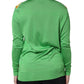 Dolce & Gabbana Green Silk Granita Al Limone Long Sleeves Sweater