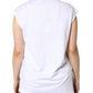 Dolce & Gabbana White Cotton Sleeveless Crew Neck T-shirt