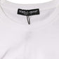 Dolce & Gabbana White Cotton Sleeveless Crew Neck T-shirt