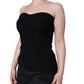 Dolce & Gabbana Black Bustier Sleeveless Corset Blouse Top