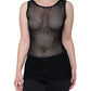 Dolce & Gabbana Black Mesh See Through Sleeveless Tank Top