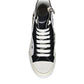 Dolce & Gabbana White Black Canvas Logo Mid Top Sneakers Shoes