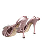 Dolce & Gabbana Pink Keira Crystal Heels Sandals Shoes