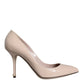 Dolce & Gabbana Beige Patent Leather High Heels Pumps Shoes