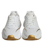 Dolce & Gabbana White Gold DAYMASTER Leather Sneakers Shoes