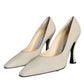 Dolce & Gabbana Beige Suede Leather High Heels Pumps Shoes