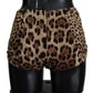 Dolce & Gabbana Brown Leopard Print Swimsuit Swimwear Bikini Bottom