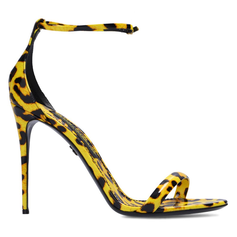 Dolce & Gabbana Yellow Leather Di Calfskin Sandal