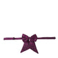 Dolce & Gabbana Purple Ribbon Silk Adjustable Neck Men Bow Tie