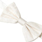 Dolce & Gabbana White Jacquard Silk Adjustable Neck Men Bow Tie