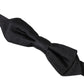 Dolce & Gabbana Black Silk Adjustable Neck Men Bow Tie