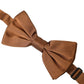 Dolce & Gabbana Brown Silk Adjustable Neck Men Bow Tie