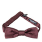 Dolce & Gabbana Brown Silk Adjustable Neck Men Bow Tie