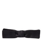 Dolce & Gabbana Dark Gray Silk Adjustable Neck Men Bow Tie