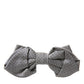 Dolce & Gabbana Gray Silk Adjustable Neck Men Bow Tie