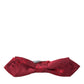 Dolce & Gabbana Red Brocade Silk Adjustable Neck Men Bow Tie