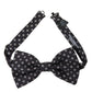 Dolce & Gabbana Black Patterned Silk Adjustable Neck Men Bow Tie