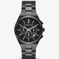 Oversized Lennox Black-Tone Watch