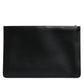 Dolce & Gabbana Black Calfskin Leather Mediterranean Pouch Bag