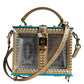 Dolce & Gabbana Multicolor Wood Leather Clutch Shoulder Bag