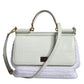 Dolce & Gabbana White Rafia Leather SICILY Crossbody Bag