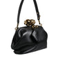 Dolce & Gabbana Black Calfskin Leather Shoulder Clutch Bag