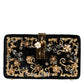 Dolce & Gabbana Black Velvet Floral Crystal Clutch Evening Purse Bag