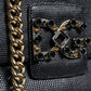 Dolce & Gabbana Black Leather DG Millennials Crystal Crossbody Bag