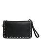 Dolce & Gabbana Black Small Leather Studded Shoulder Crossbody Bag