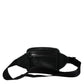 Dolce & Gabbana Black Leather LED Logo Belt Waist Fanny Pack Bag