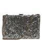 Dolce & Gabbana Silver Sequined Clutch Evening Crossbody Bag