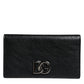 Dolce & Gabbana Black Leather DG Logo Bifold Card Slot Crossbody Bag